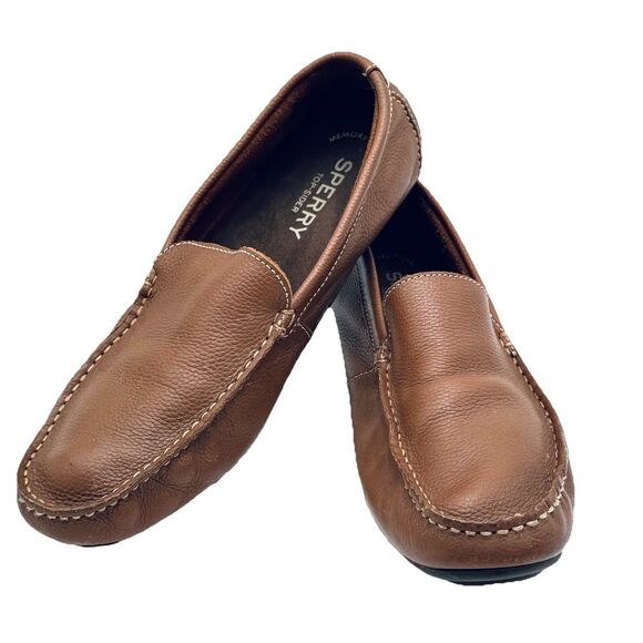 Sperry Top-Sider Wave Driver Men's Tan Leather Casual Loafer Slip On Size 11 - Picture 1 of 10